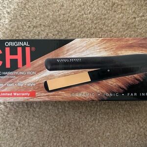 Original Chi Ceramic Hairstyling Flat Iron - Black and Tan
